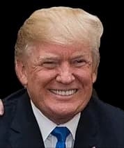 Trump looking pleased